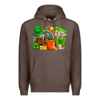 Coffee St. Patricks Day Coffee Cups Premium Hoodie - BundleAndBundleShop