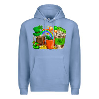 Colony Blue St. Patricks Day Coffee Cups Premium Hoodie - BundleAndBundleShop