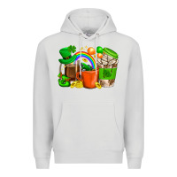 Dove Grey St. Patricks Day Coffee Cups Premium Hoodie - BundleAndBundleShop