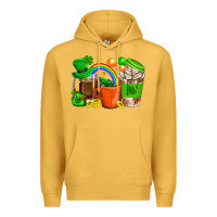 Mustard St. Patricks Day Coffee Cups Premium Hoodie - BundleAndBundleShop