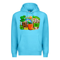 Ocean Blue St. Patricks Day Coffee Cups Premium Hoodie - BundleAndBundleShop