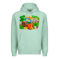 Seafoam St. Patricks Day Coffee Cups Premium Hoodie - BundleAndBundleShop