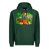 Sports Green St. Patricks Day Coffee Cups Premium Hoodie - BundleAndBundleShop