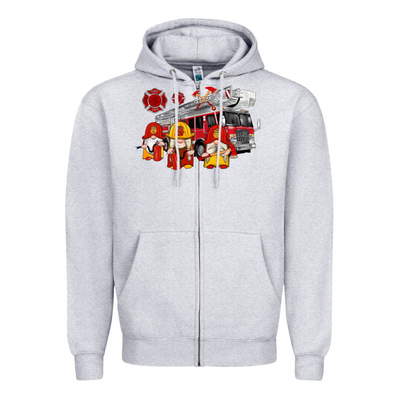 Fire Truck Gnomes Zipper Hoodie by Artiststas | Teevron