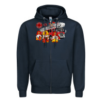 Navy fire truck gnomes Zipper Hoodie - Artiststas
