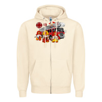 Sandshell fire truck gnomes Zipper Hoodie - Artiststas