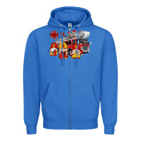 True Royal fire truck gnomes Zipper Hoodie - Artiststas