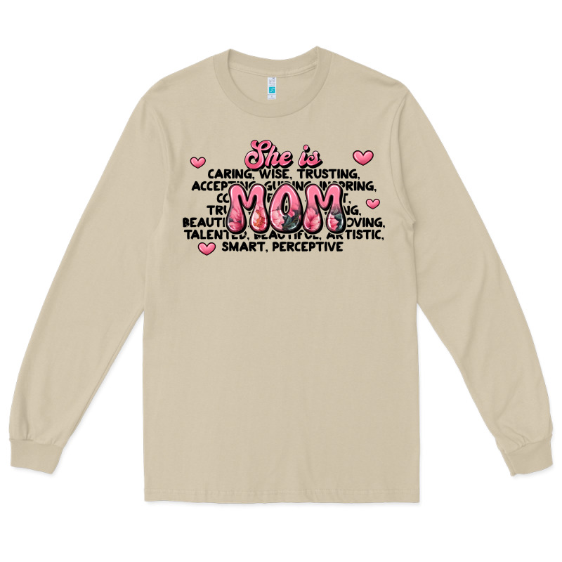 She Is Mom Compliment Words Long Sleeve Tee by JahusDesignShop | Teevron