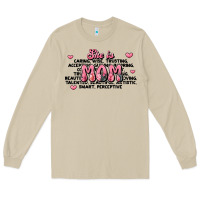Mushroom she is mom compliment words Long Sleeve Tee - JahusDesignShop