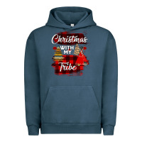 Pigment Midnight Navy Christmas With My Tribe Urban Hoodie - Bettercallsaul
