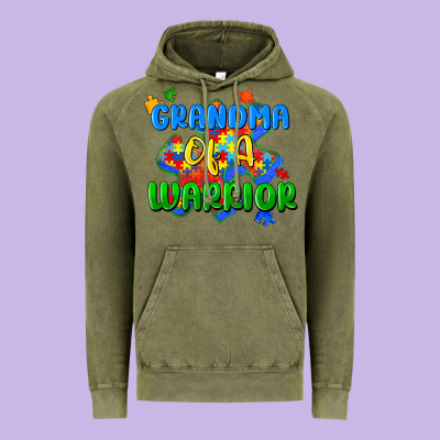 Grandma Of A Warrior Vintage Hoodie Designed By Zillion Design Studio