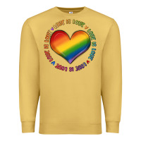 Antique Gold love is love Premium Sweatshirt - MaliasSmallBusiness