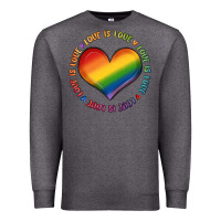 Charcoal Heather love is love Premium Sweatshirt - MaliasSmallBusiness