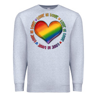 Heather Grey love is love Premium Sweatshirt - MaliasSmallBusiness