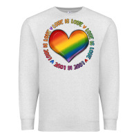 Oatmeal Heather love is love Premium Sweatshirt - MaliasSmallBusiness
