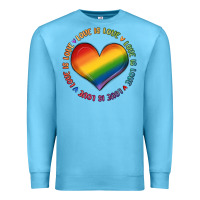 Ocean Blue love is love Premium Sweatshirt - MaliasSmallBusiness