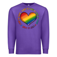 Purple love is love Premium Sweatshirt - MaliasSmallBusiness