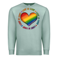 Seafoam love is love Premium Sweatshirt - MaliasSmallBusiness