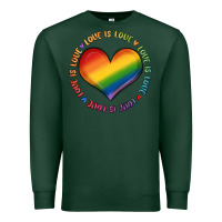 Sports Green love is love Premium Sweatshirt - MaliasSmallBusiness