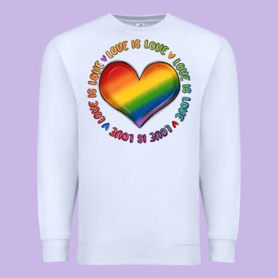 Love Is Love Premium Sweatshirt Designed By Maliassmallbusiness