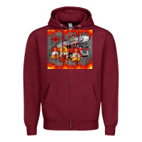 Burgundy fire truck gnomes Zipper Hoodie - Artiststas