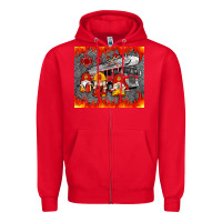 Red fire truck gnomes Zipper Hoodie - Artiststas