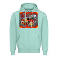 Seafoam fire truck gnomes Zipper Hoodie - Artiststas