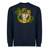Navy st patricks day goat horseshoe shamrock Heavyweight Sweatshirt - RanaPortraitStore
