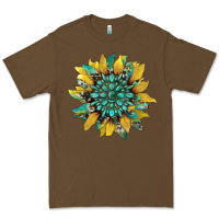 Cacao sunflower with gemstone and cowhide Premium Tee - Artiststas