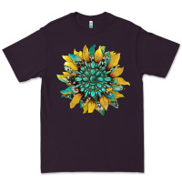 Plum sunflower with gemstone and cowhide Premium Tee - Artiststas