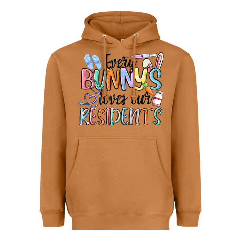 Every Bunny Loves Our Residents Heavyweight Hoodie by MaliasSmallBusiness | Teevron