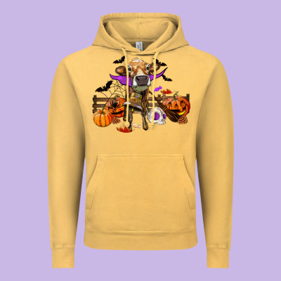 Vintage Hoodie Heifer cow halloween