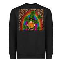 Black st patricks day gnomes shamrock rainwow Heavyweight Sweatshirt - RanaPortraitStore