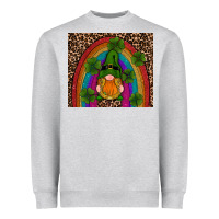 Heather Grey st patricks day gnomes shamrock rainwow Heavyweight Sweatshirt - RanaPortraitStore