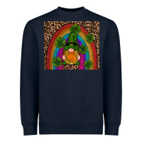 Navy st patricks day gnomes shamrock rainwow Heavyweight Sweatshirt - RanaPortraitStore