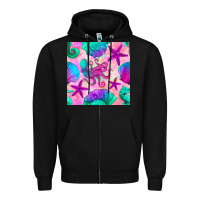 Black summer beach seamless pattern Zipper Hoodie - BundleAndBundleShop