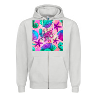 Dove Grey summer beach seamless pattern Zipper Hoodie - BundleAndBundleShop
