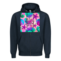 Navy summer beach seamless pattern Zipper Hoodie - BundleAndBundleShop