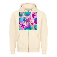 Sandshell summer beach seamless pattern Zipper Hoodie - BundleAndBundleShop