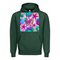 Sports Green summer beach seamless pattern Zipper Hoodie - BundleAndBundleShop