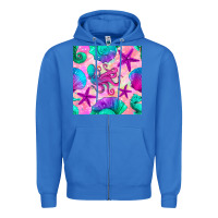 True Royal summer beach seamless pattern Zipper Hoodie - BundleAndBundleShop