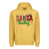 Antique Gold Santa Baby With Santa Premium Hoodie - BundleAndBundleShop
