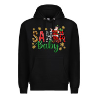 Black Santa Baby With Santa Premium Hoodie - BundleAndBundleShop