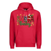 Cardinal Santa Baby With Santa Premium Hoodie - BundleAndBundleShop