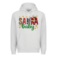 Dove Grey Santa Baby With Santa Premium Hoodie - BundleAndBundleShop