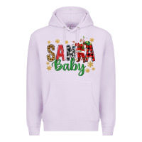 Lilac Santa Baby With Santa Premium Hoodie - BundleAndBundleShop