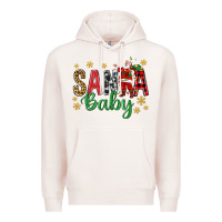 Pale Pink Santa Baby With Santa Premium Hoodie - BundleAndBundleShop
