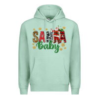 Seafoam Santa Baby With Santa Premium Hoodie - BundleAndBundleShop