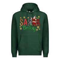 Sports Green Santa Baby With Santa Premium Hoodie - BundleAndBundleShop