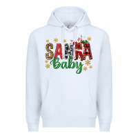 White Santa Baby With Santa Premium Hoodie - BundleAndBundleShop